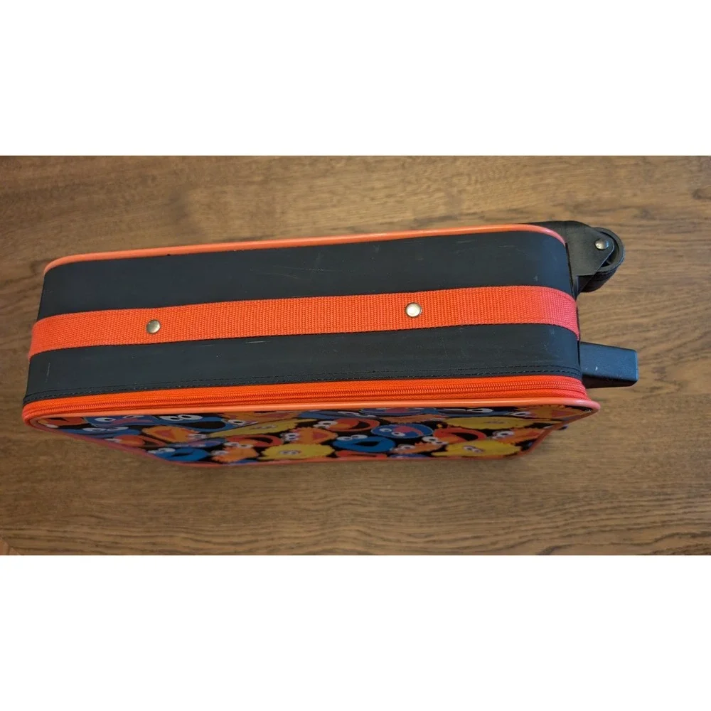 Vintage Sesame Street Kids Rolling Luggage Suitcase Elmo Big Bird Cookie Monster